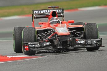 World © Octane Photographic Ltd. Formula 1 Winter testing, Barcelona – Circuit de Catalunya, 22nd February 2013. Marussia MR02, Max Chilton. Digital Ref: 0579cb7d9551