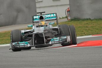 World © Octane Photographic Ltd. Formula 1 Winter testing, Barcelona – Circuit de Catalunya, 22nd February 2013. Mercedes AMG Petronas F1 W04, Lewis Hamilton. Digital Ref: 0579cb7d9555