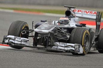 World © Octane Photographic Ltd. Formula 1 Winter testing, Barcelona – Circuit de Catalunya, 22nd February 2013, morning sessions. Williams FW35, Valterri Bottas. Digital Ref: 0579cb7d9570