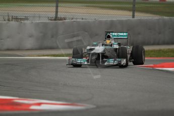 World © Octane Photographic Ltd. Formula 1 Winter testing, Barcelona – Circuit de Catalunya, 22nd February 2013. Mercedes AMG Petronas F1 W04, Lewis Hamilton. Digital Ref: 0579cb7d9580