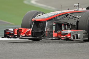 World © Octane Photographic Ltd. Formula 1 Winter testing, Barcelona – Circuit de Catalunya, 22nd February 2013. Vodafone McLaren Mercedes MP4/28. Jenson Button. Digital Ref: 0579cb7d9633