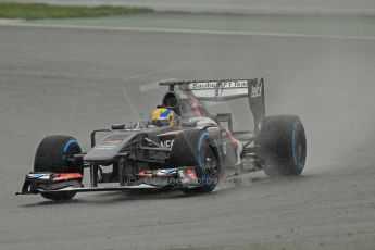 World © Octane Photographic Ltd. Formula 1 Winter testing, Barcelona – Circuit de Catalunya, 22nd February 2013. Sauber C32, Esteban Gutierrez. Digital Ref: 0579cb7d9664