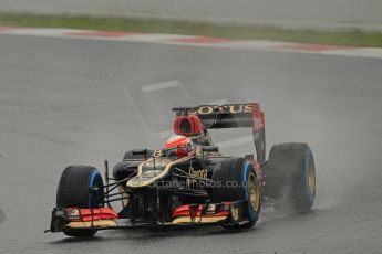 World © Octane Photographic Ltd. Formula 1 Winter testing, Barcelona – Circuit de Catalunya, 22nd February 2013. Lotus E31, Romain Grosjean. Digital Ref: 0579cb7d9682