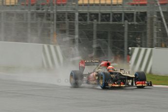 World © Octane Photographic Ltd. Formula 1 Winter testing, Barcelona – Circuit de Catalunya, 22nd February 2013. Lotus E31, Romain Grosjean. Digital Ref: 0579cb7d9718