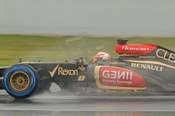 World © Octane Photographic Ltd. Formula 1 Winter testing, Barcelona – Circuit de Catalunya, 22nd February 2013. Lotus E31, Romain Grosjean. Digital Ref: 0579cb7d9733