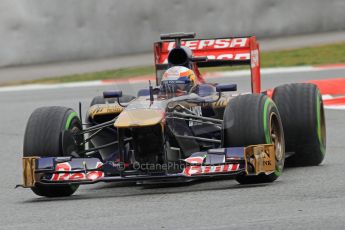 World © Octane Photographic Ltd. Formula 1 Winter testing, Barcelona – Circuit de Catalunya, 22nd February 2013. Toro Rosso STR8, Jean-Eric Vergne. Digital Ref: 0579cb7d9911