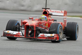 World © Octane Photographic Ltd. Formula 1 Winter testing, Barcelona – Circuit de Catalunya, 22nd February 2013. Ferrari F138 – Felipe Massa. Digital Ref: 0579cb7d9958
