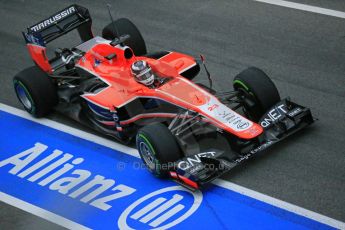 World © Octane Photographic Ltd. Formula 1 Winter testing, Barcelona – Circuit de Catalunya, 22nd February 2013. Marussia MR02, Max Chilton. Digital Ref: 0579lw1d4056