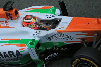 World © Octane Photographic Ltd. Formula 1 Winter testing, Barcelona – Circuit de Catalunya, 22nd February 2013,. Sahara Force India VJM06 – Jules Bianchi. Digital Ref: 0579lw1d4127