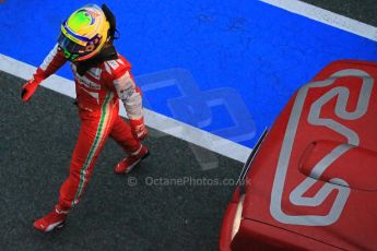 World © Octane Photographic Ltd. Formula 1 Winter testing, Barcelona – Circuit de Catalunya, 22nd February 2013. Felipe massa returns to the Ferrari garage after spinning his F138 on its second lap. Digital Ref: 0579lw1d4134