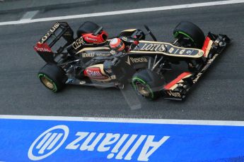World © Octane Photographic Ltd. Formula 1 Winter testing, Barcelona – Circuit de Catalunya, 22nd February 2013. Lotus E31, Romain Grosjean. Digital Ref: 0579lw1d4252