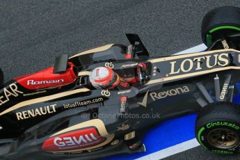 World © Octane Photographic Ltd. Formula 1 Winter testing, Barcelona – Circuit de Catalunya, 22nd February 2013. Lotus E31, Romain Grosjean. Digital Ref: 0579lw1d4260