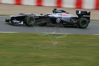 World © Octane Photographic Ltd. Formula 1 Winter testing, Barcelona – Circuit de Catalunya, 22nd February 2013, morning sessions. Williams FW35, Valterri Bottas. Digital Ref: 0579lw1d4582
