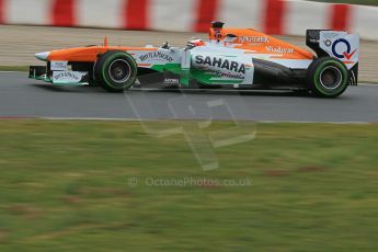 World © Octane Photographic Ltd. Formula 1 Winter testing, Barcelona – Circuit de Catalunya, 22nd February 2013,. Sahara Force India VJM06 – Jules Bianchi. Digital Ref: 0579lw1d4594