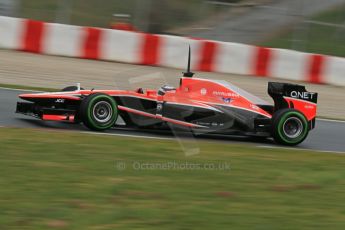 World © Octane Photographic Ltd. Formula 1 Winter testing, Barcelona – Circuit de Catalunya, 22nd February 2013. Marussia MR02, Max Chilton. Digital Ref: 0579lw1d4612