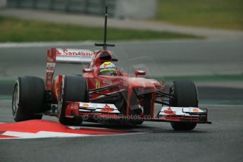 World © Octane Photographic Ltd. Formula 1 Winter testing, Barcelona – Circuit de Catalunya, 22nd February 2013. Ferrari F138 – Felipe Massa. Digital Ref: 0579lw1d4672