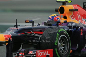 World © Octane Photographic Ltd. Formula 1 Winter testing, Barcelona – Circuit de Catalunya, 22nd February 2013. Infiniti Red Bull Racing RB9, Mark Webber. Digital Ref: 0579lw1d4696