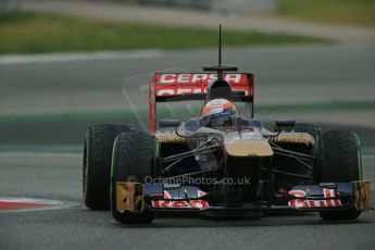 World © Octane Photographic Ltd. Formula 1 Winter testing, Barcelona – Circuit de Catalunya, 22nd February 2013. Toro Rosso STR8, Jean-Eric Vergne. Digital Ref: 0579lw1d4708