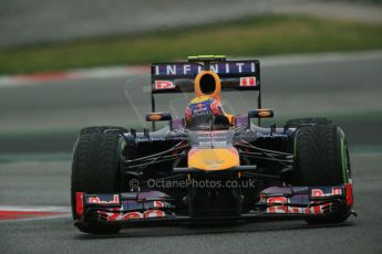 World © Octane Photographic Ltd. Formula 1 Winter testing, Barcelona – Circuit de Catalunya, 22nd February 2013. Infiniti Red Bull Racing RB9, Mark Webber. Digital Ref: 0579lw1d4758