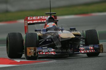 World © Octane Photographic Ltd. Formula 1 Winter testing, Barcelona – Circuit de Catalunya, 22nd February 2013. Toro Rosso STR8, Jean-Eric Vergne. Digital Ref: 0579lw1d4804