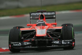 World © Octane Photographic Ltd. Formula 1 Winter testing, Barcelona – Circuit de Catalunya, 22nd February 2013. Marussia MR02, Max Chilton. Digital Ref: 0579lw1d4868