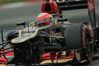 World © Octane Photographic Ltd. Formula 1 Winter testing, Barcelona – Circuit de Catalunya, 22nd February 2013. Lotus E31, Romain Grosjean. Digital Ref: 0579lw1d4909