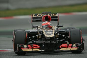 World © Octane Photographic Ltd. Formula 1 Winter testing, Barcelona – Circuit de Catalunya, 22nd February 2013. Lotus E31, Romain Grosjean. Digital Ref: 0579lw1d4921