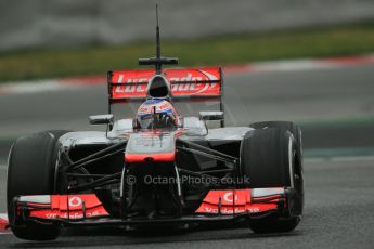 World © Octane Photographic Ltd. Formula 1 Winter testing, Barcelona – Circuit de Catalunya, 22nd February 2013. Vodafone McLaren Mercedes MP4/28. Jenson Button. Digital Ref: 0579lw1d4981