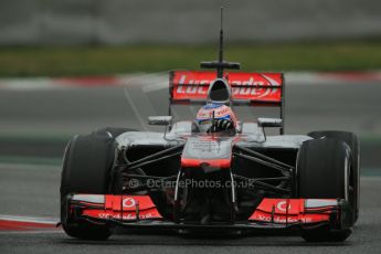 World © Octane Photographic Ltd. Formula 1 Winter testing, Barcelona – Circuit de Catalunya, 22nd February 2013. Vodafone McLaren Mercedes MP4/28. Jenson Button. Digital Ref: 0579lw1d4990