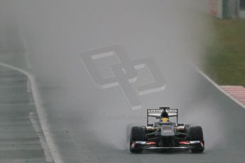 World © Octane Photographic Ltd. Formula 1 Winter testing, Barcelona – Circuit de Catalunya, 22nd February 2013. Sauber C32, Esteban Gutierrez. Digital Ref: 0579lw1d5026