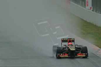 World © Octane Photographic Ltd. Formula 1 Winter testing, Barcelona – Circuit de Catalunya, 22nd February 2013. Lotus E31, Romain Grosjean. Digital Ref: 0579lw1d5046