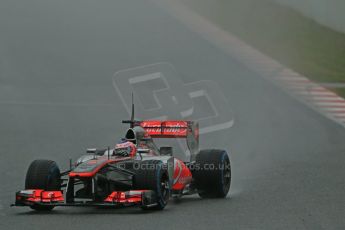 World © Octane Photographic Ltd. Formula 1 Winter testing, Barcelona – Circuit de Catalunya, 22nd February 2013. Vodafone McLaren Mercedes MP4/28. Jenson Button. Digital Ref: 0579lw1d5203
