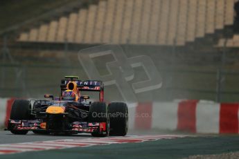 World © Octane Photographic Ltd. Formula 1 Winter testing, Barcelona – Circuit de Catalunya, 22nd February 2013. Infiniti Red Bull Racing RB9, Mark Webber. Digital Ref: 0579lw1d5349