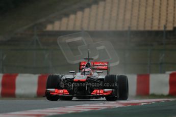 World © Octane Photographic Ltd. Formula 1 Winter testing, Barcelona – Circuit de Catalunya, 22nd February 2013. Vodafone McLaren Mercedes MP4/28. Jenson Button. Digital Ref: 0579lw1d5361