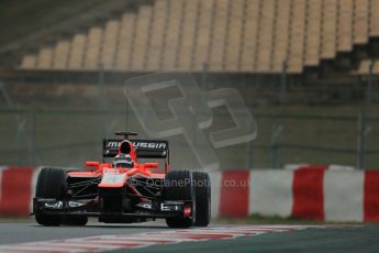 World © Octane Photographic Ltd. Formula 1 Winter testing, Barcelona – Circuit de Catalunya, 22nd February 2013. Marussia MR02, Max Chilton. Digital Ref: 0579lw1d5367