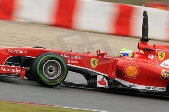 World © Octane Photographic Ltd. Formula 1 Winter testing, Barcelona – Circuit de Catalunya, 22nd February 2013. Ferrari F138 – Felipe Massa. Digital Ref: 0579lw7d9356