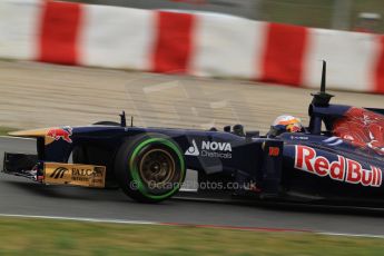 World © Octane Photographic Ltd. Formula 1 Winter testing, Barcelona – Circuit de Catalunya, 22nd February 2013. Toro Rosso STR8, Jean-Eric Vergne. Digital Ref: 0579lw7d9401