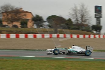 World © Octane Photographic Ltd. Formula 1 Winter testing, Barcelona – Circuit de Catalunya, 22nd February 2013. Mercedes AMG Petronas F1 W04, Lewis Hamilton. Digital Ref: 0579lw7d9756
