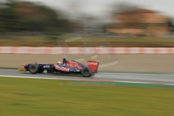 World © Octane Photographic Ltd. Formula 1 Winter testing, Barcelona – Circuit de Catalunya, 22nd February 2013. Toro Rosso STR8, Jean-Eric Vergne. Digital Ref: 0579lw7d9797