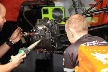 World © Octane Photographic Ltd. F1 Monaco - Monte Carlo - Pitlane. Sahara Force India VJM06 front brake assembly. Friday 24th May 2013. Digital Ref : 0695cb7d1480