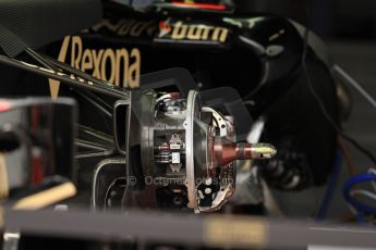 World © Octane Photographic Ltd. F1 Monaco - Monte Carlo - Pitlane. Lotus F1 Team - Lotus E21 front brake assembly. Friday 24th May 2013. Digital Ref : 0695cb7d1487