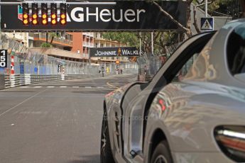 World © Octane Photographic Ltd. F1 Monaco - Monte Carlo - Pitlane. F1 Mercedes SLS AMG safety car at the front of the pack ready to lead a formation lap (GP2) Friday 24th May 2013. Digital Ref : 0695cb7d1698