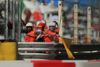 World © Octane Photographic Ltd. F1 Monaco - Monte Carlo - Pitlane. Yellow flags waved. Friday 24th May 2013. Digital Ref : 0695lw1d8405