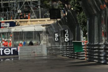 World © Octane Photographic Ltd. F1 Monaco - Monte Carlo - Pitlane. Green flags waved. Friday 24th May 2013. Digital Ref : 0695lw1d8478