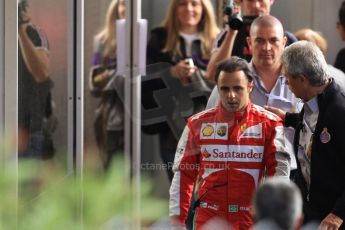 World © Octane Photographic Ltd. F1 Monaco GP, Monte Carlo - Saturday 25th May - Practice 3. Scuderia Ferrari F138 - Felipe Massa walks back towards the pits after his Ste.Devote crash. Digital Ref : 0707cb7d2425