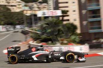 World © Octane Photographic Ltd. F1 Monaco GP, Monte Carlo - Saturday 25th May - Practice 3. Sauber C32 - Nico Hulkenberg. Digital Ref : 0707lw7d8219