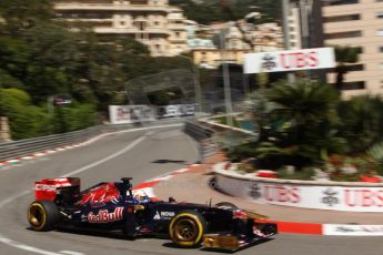 World © Octane Photographic Ltd. F1 Monaco GP, Monte Carlo - Saturday 25th May - Practice 3. Scuderia Toro Rosso STR8 - Jean-Eric Vergne. Digital Ref : 0707lw7d8266