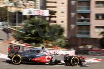 World © Octane Photographic Ltd. F1 Monaco GP, Monte Carlo - Saturday 25th May - Practice 3. Vodafone McLaren Mercedes MP4/28 - Jenson Button. Digital Ref : 0707lw7d8317