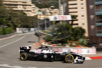 World © Octane Photographic Ltd. F1 Monaco GP, Monte Carlo - Saturday 25th May - Practice 3. Williams FW35 - Pastor Maldonado. Digital Ref : 0707lw7d8325