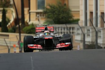 World © Octane Photographic Ltd. F1 Monaco GP, Monte Carlo - Saturday 25th May - Qualifying. Vodafone McLaren Mercedes MP4/28 - Sergio Perez. Digital Ref : 0708lw1d0048